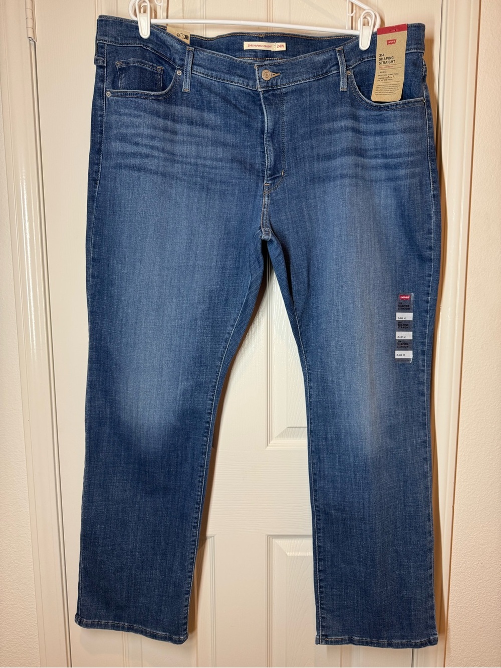 Levi's Denim Jeans Womens 314 Shaping Straight plus size 24 W Denim NWT